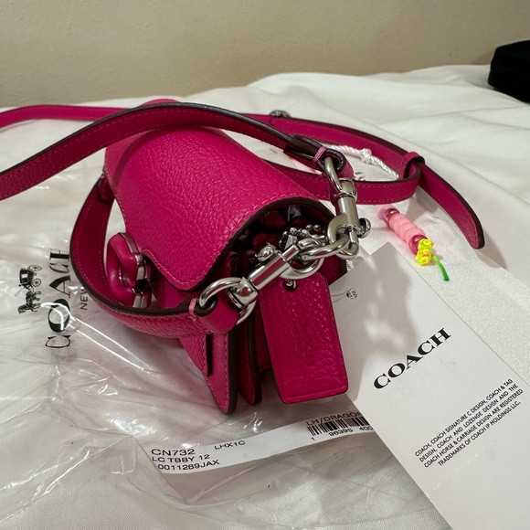 NWT Coach Dragonfruit Tabby Bag 12 - Mini Micro Bag (Hot Pink Fuchsia Color) - Picture 8 of 8